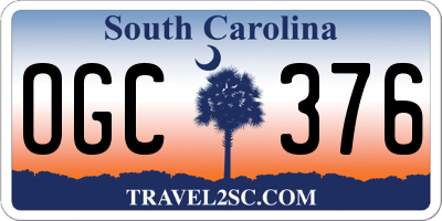 SC license plate OGC376