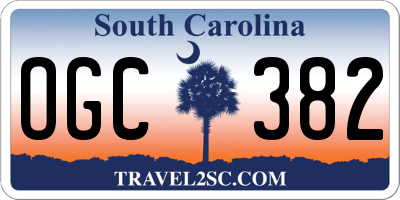 SC license plate OGC382
