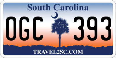 SC license plate OGC393