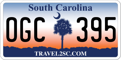 SC license plate OGC395