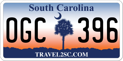 SC license plate OGC396