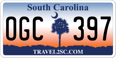 SC license plate OGC397