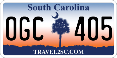 SC license plate OGC405