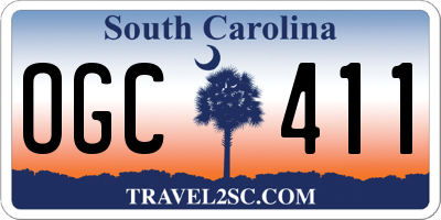 SC license plate OGC411