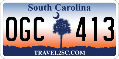 SC license plate OGC413