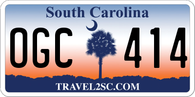 SC license plate OGC414