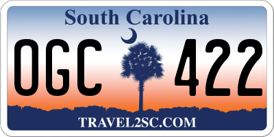 SC license plate OGC422