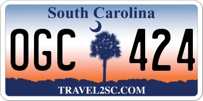 SC license plate OGC424