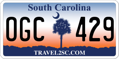 SC license plate OGC429