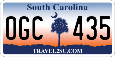 SC license plate OGC435