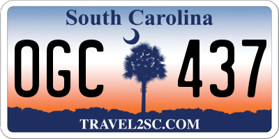 SC license plate OGC437