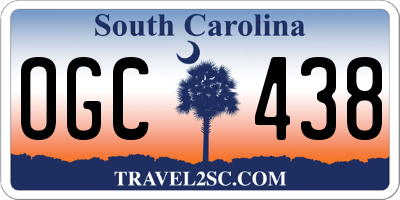 SC license plate OGC438