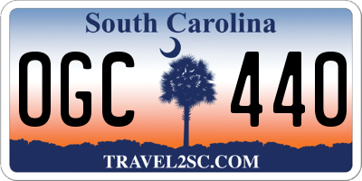 SC license plate OGC440