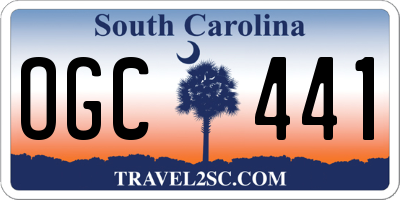 SC license plate OGC441