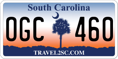 SC license plate OGC460