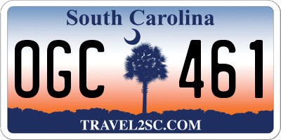 SC license plate OGC461