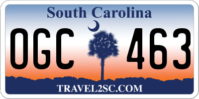 SC license plate OGC463