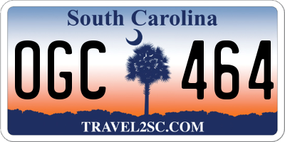 SC license plate OGC464