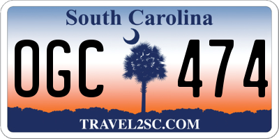 SC license plate OGC474