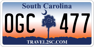 SC license plate OGC477