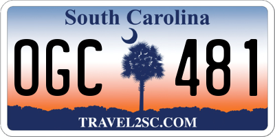 SC license plate OGC481