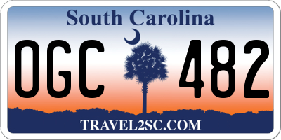 SC license plate OGC482