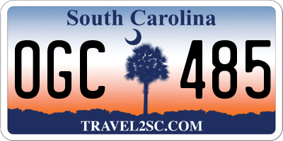 SC license plate OGC485