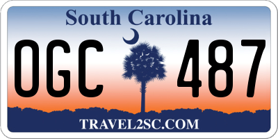 SC license plate OGC487