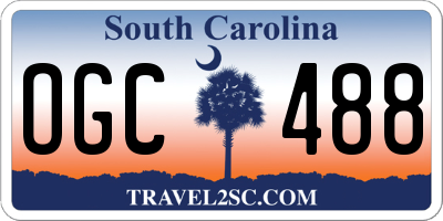 SC license plate OGC488