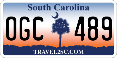 SC license plate OGC489