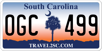 SC license plate OGC499