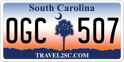SC license plate OGC507