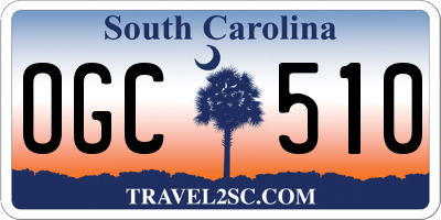 SC license plate OGC510