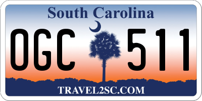 SC license plate OGC511