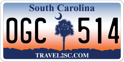 SC license plate OGC514