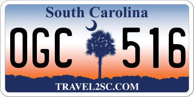 SC license plate OGC516