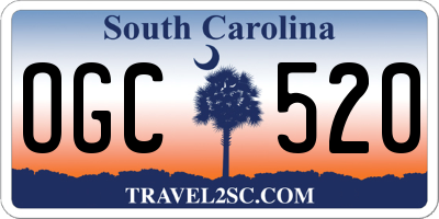 SC license plate OGC520