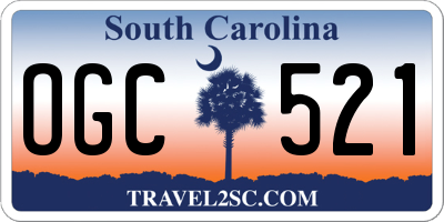 SC license plate OGC521