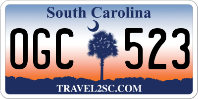 SC license plate OGC523