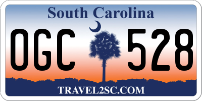 SC license plate OGC528