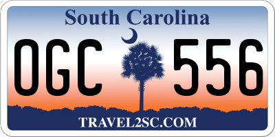 SC license plate OGC556