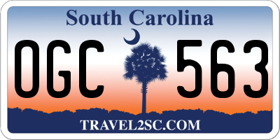 SC license plate OGC563