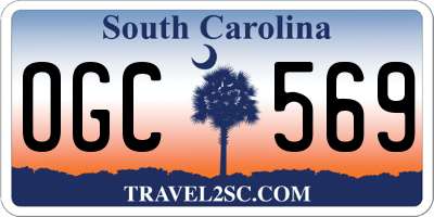 SC license plate OGC569