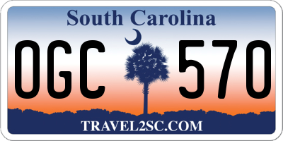SC license plate OGC570