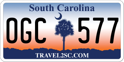SC license plate OGC577