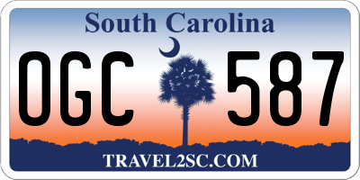 SC license plate OGC587