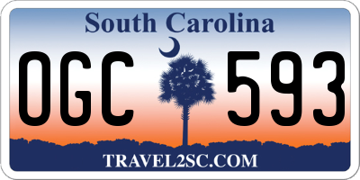 SC license plate OGC593