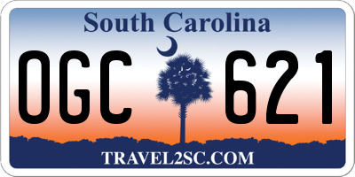SC license plate OGC621