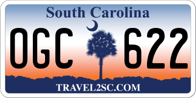 SC license plate OGC622