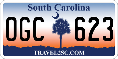 SC license plate OGC623